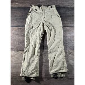 Quiksilver Mens Quiktech Snow Pants Small Tan 5000mm Snowboarding Adjustable